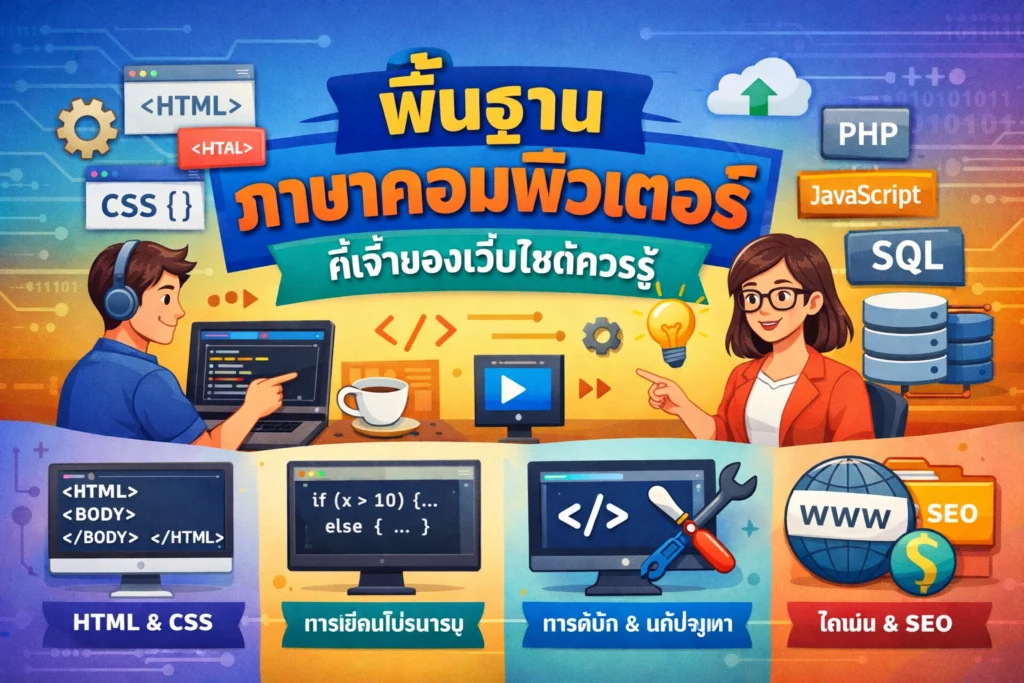 พื้นฐานภาษาคอมพิวเตอร์ที่เจ้าของเว็บไซต์ควรรู้