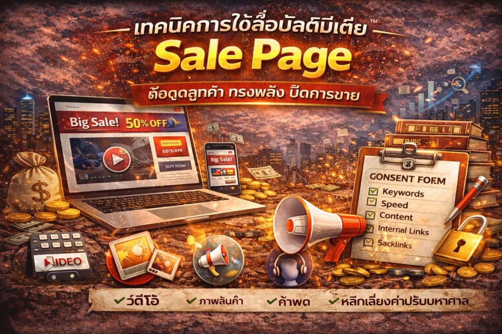 เทคนิคการใช้สื่อมัลติมีเดียใน Sale Page